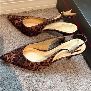 Leopard Print Slingback Heels